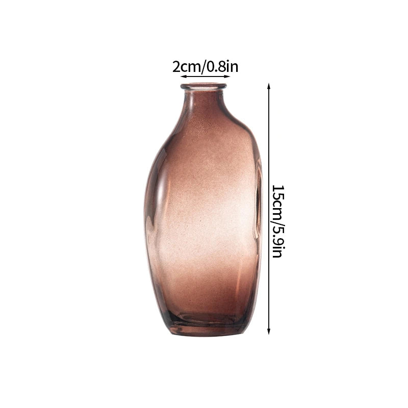 Transparent Glass Vase Flower Vase Decorative Hydroponic Plant Flower Vase Retro Desktop Flowers Bottle Room Decorate Vase 화병