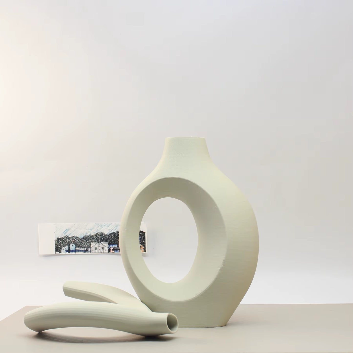 A Set of Hugging Vase Ornaments, Home Decoration Ornaments Vase, Dry Vase, Office, Entrance Cabinet Decorative Vase