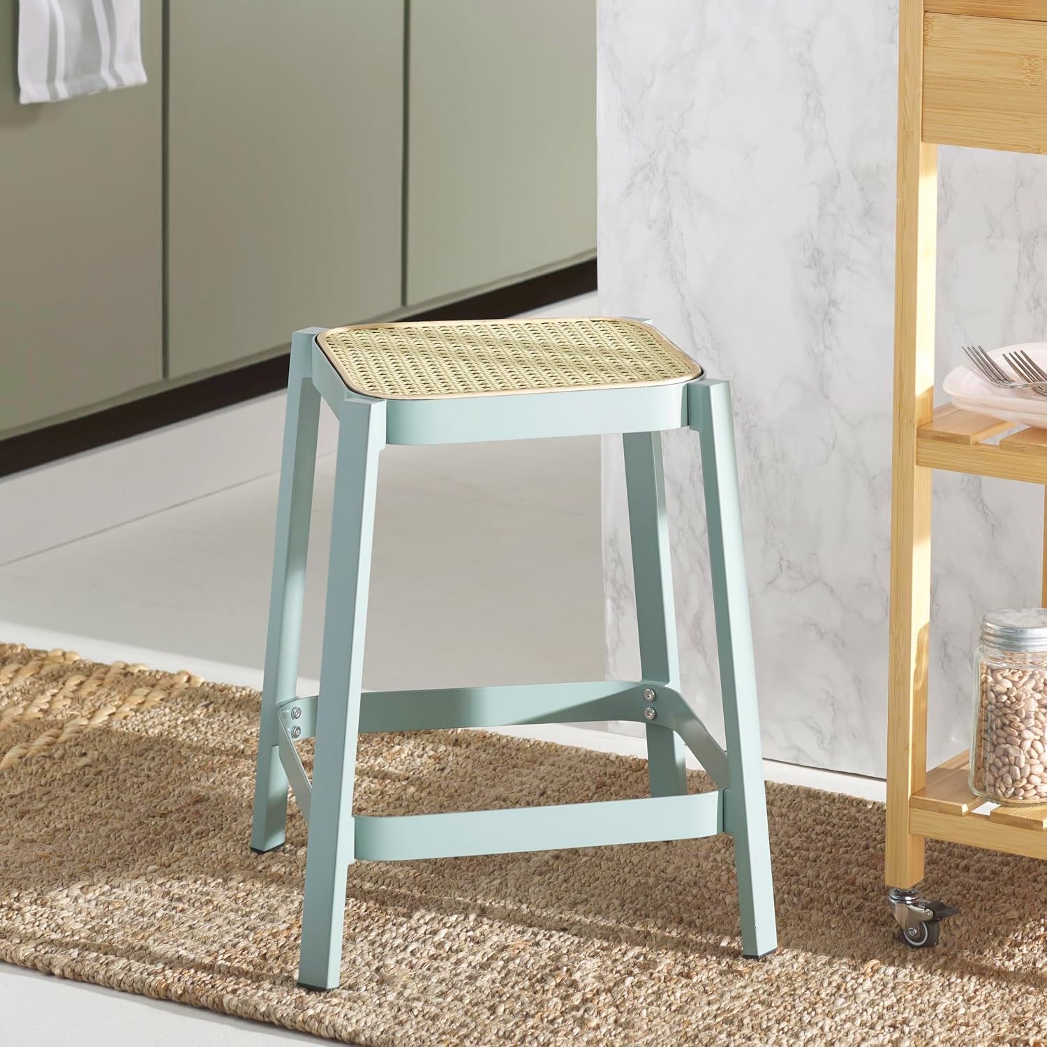 Home Collection Home Collection Gisle Aqua Smoke/Natural Accent Chair