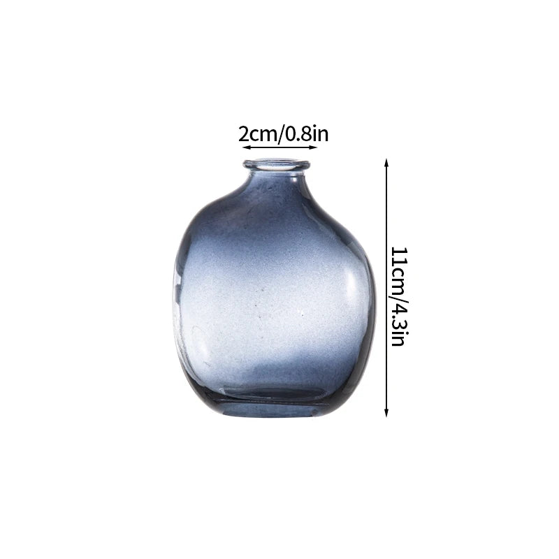 Transparent Glass Vase Flower Vase Decorative Hydroponic Plant Flower Vase Retro Desktop Flowers Bottle Room Decorate Vase 화병