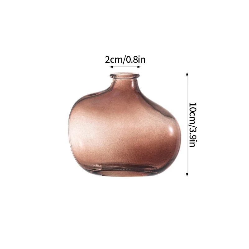 Transparent Glass Vase Flower Vase Decorative Hydroponic Plant Flower Vase Retro Desktop Flowers Bottle Room Decorate Vase 화병