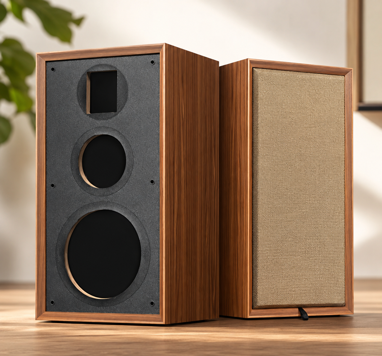 8 Inch Three-Way Labyrinth Speaker Empty Box Bookshelf Speaker Home Speaker DIY Hifi Audio Wooden Handmade Box Passive Speaker