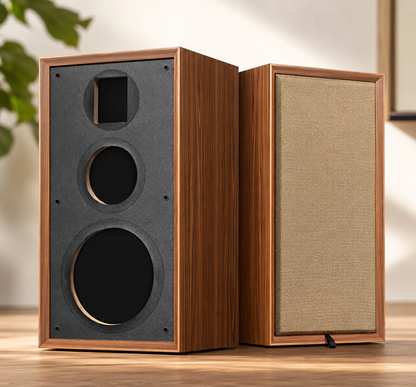 8 Inch Three-Way Labyrinth Speaker Empty Box Bookshelf Speaker Home Speaker DIY Hifi Audio Wooden Handmade Box Passive Speaker