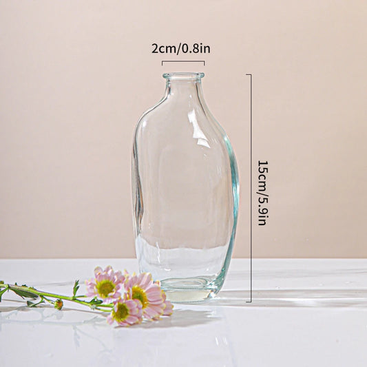 Transparent Glass Vase Flower Vase Decorative Hydroponic Plant Flower Vase Retro Desktop Flowers Bottle Room Decorate Vase 화병