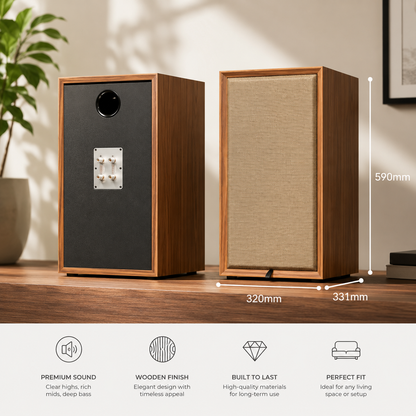 8 Inch Three-Way Labyrinth Speaker Empty Box Bookshelf Speaker Home Speaker DIY Hifi Audio Wooden Handmade Box Passive Speaker