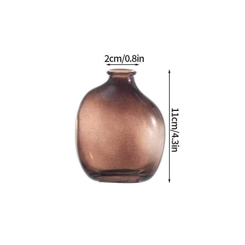 Transparent Glass Vase Flower Vase Decorative Hydroponic Plant Flower Vase Retro Desktop Flowers Bottle Room Decorate Vase 화병